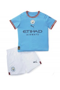 Manchester City Babytruitje Thuis tenue Kind 2022-23 Korte Mouw (+ Korte broeken)